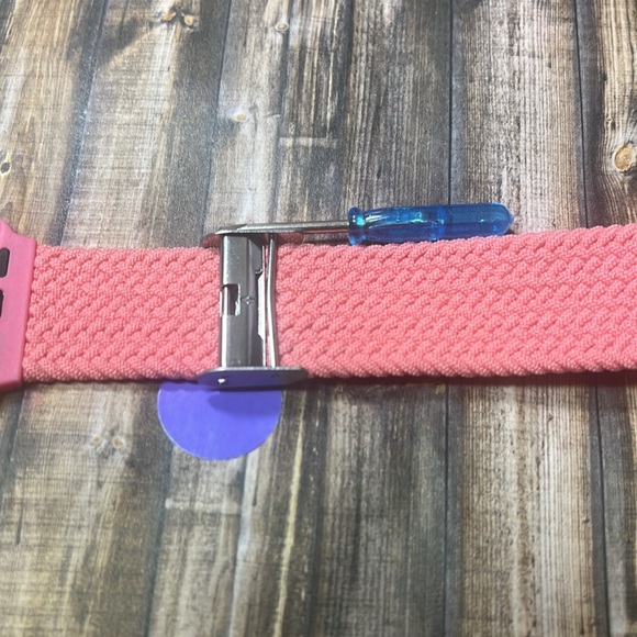5for$10 Pink 38/40/41mm Braided stretch band adjustable Stainless Steel clasp - Picture 8 of 9